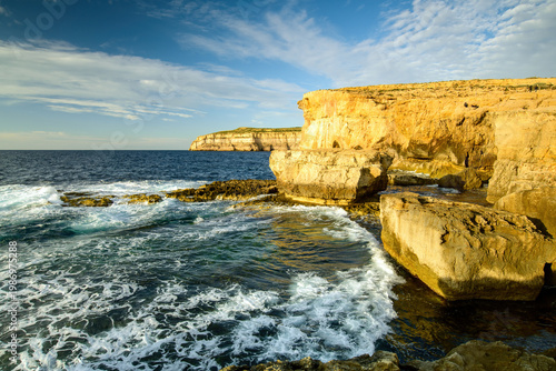 Breathtaking Coastal Landscapes of Malta: Cliffs, Rocks, and Sea