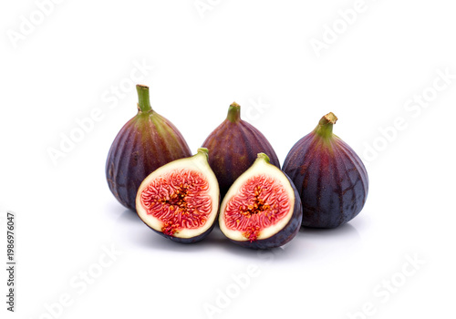 Fresh fig isolated on white background
