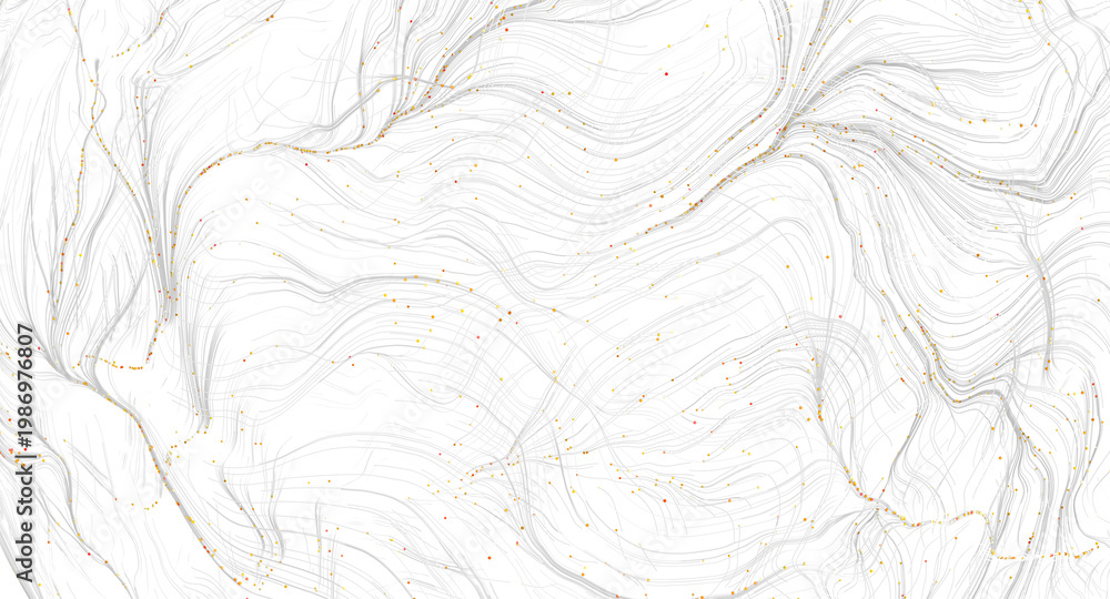 Obraz premium Artistic abstract background, featuring flowing lines and scattered dots, ideal for creat