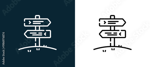 Black and white line icon pair, editable stroke vector illustration for web, mobile apps, UI design, branding, and print from Picnic