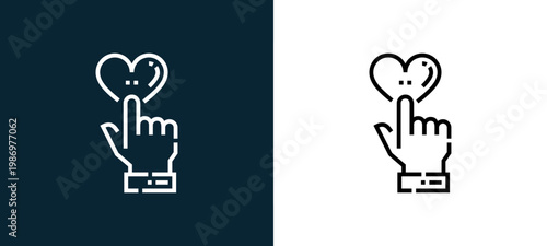 Black and white like line icon pair, editable stroke vector illustration for web, mobile apps, UI design, branding, and print from Videoblogger