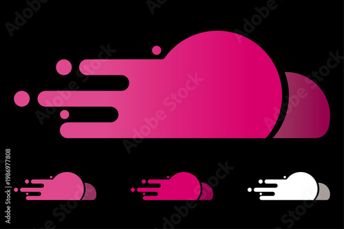 Abstract fast flow illustration for digital innovation concept