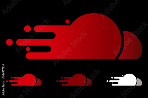 Futuristic dynamic logo for startup branding and technology