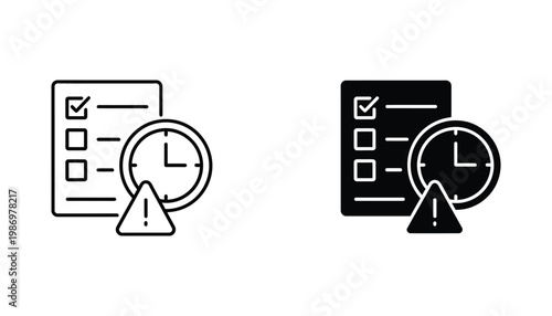 Deadline Alert Checklist Time Management Warning