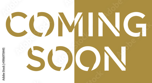 Coming soon text banner for website launch announcement and marketing promotion.