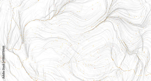 Abstract white background with lines and dots, perfect for modern design and digital artw