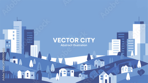 A minimalist world health day awareness campaign features buildings and houses