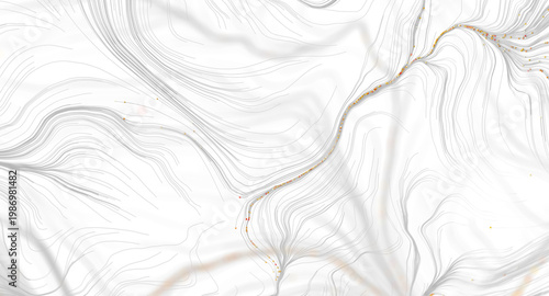 Abstract artwork featuring flowing lines, elegant textures, and a soft color palette. Ide