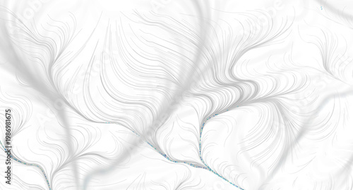 Abstract white flowing lines on a textured background evoke feelings of peace, serenity a