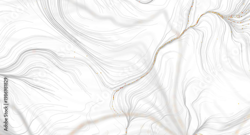 Artistic abstract illustration featuring elegant flowing lines on a white backdrop, perfe