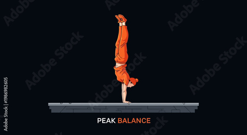 Mastering Equilibrium A Solo Handstand On A Solid Platform