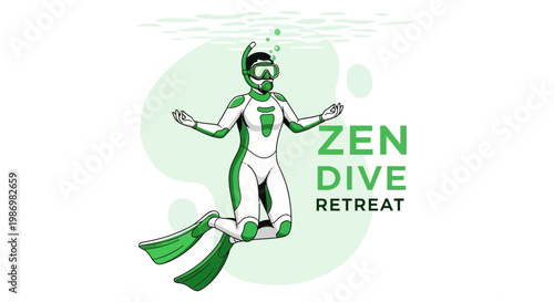 Meditating Diver Finds Inner Peace Underwater