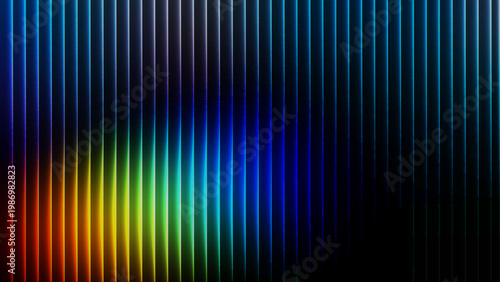 Abstract spectrum of vibrant colors blending into digital noise illustration