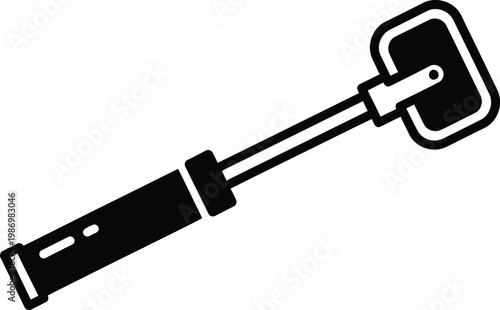 Window cleaning squeegee tool with telescopic handle equipment icon vector illustration