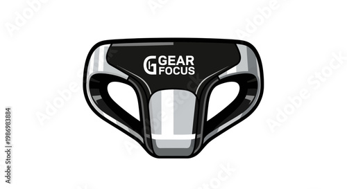 Modern Athletic Groin Protector Gear Focus Logo Design