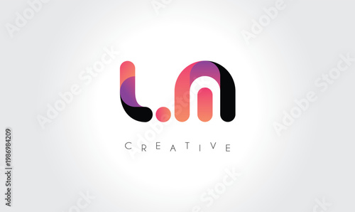 LM Modern Gradient Abstract Logo – Creative Rounded Lettermark Branding Design