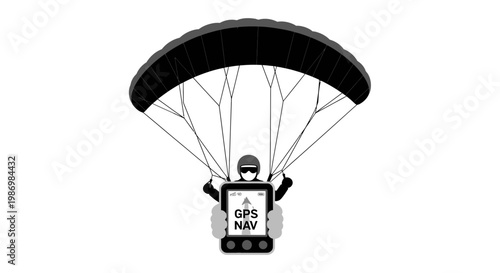 Modern Paraglider Uses Digital Navigation For Safe Aerial Descent