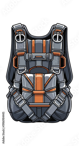 Modern Parachute Harness Gear For Extreme Sports Adventure And Aerial Activities
