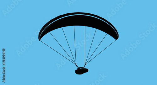 Modern Paraglider Ascending Against a Vibrant Sky