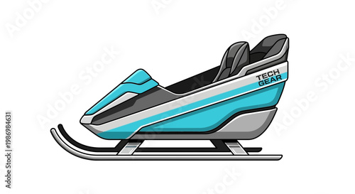 Modern Sleek Sports Sled For Winter Adventure Rides