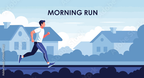 Morning Run Through A Peaceful Neighborhood