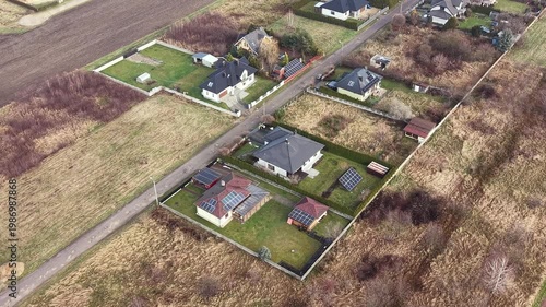 Solar power system on rural home rooftop
