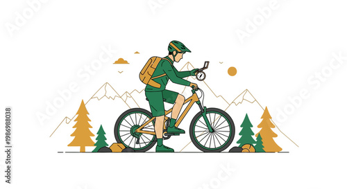 Mountain Biking Adventure Exploring Nature With Compass Gear