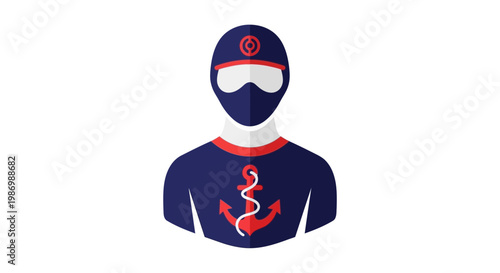 Nautical Iconography A Mariner Persona Depicted With Maritime Symbolism