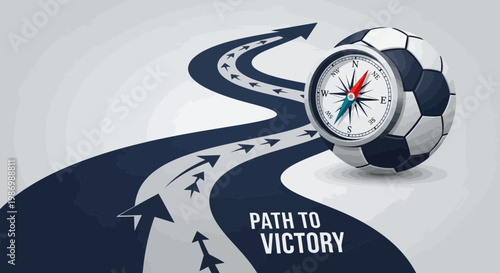 Navigate Your Game Compass Soccer Ball Inspiring Journey