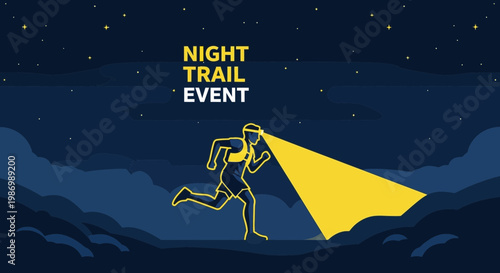 Night Trail Running Event Under Starry Skies Adventure Awaits