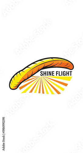 Paraglider Wingsuit Adventure Emblematic Graphic Design