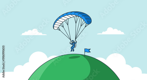 Paragliding Adventure To Summit And Success Goal Reached