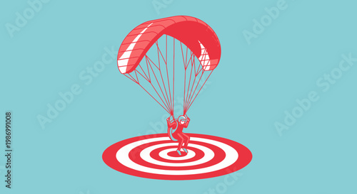 Precise Landing Strategy Concept With Parachutist On Target