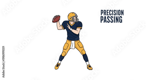 Precise Quarterback Arm Throwing Football for a Winning Game