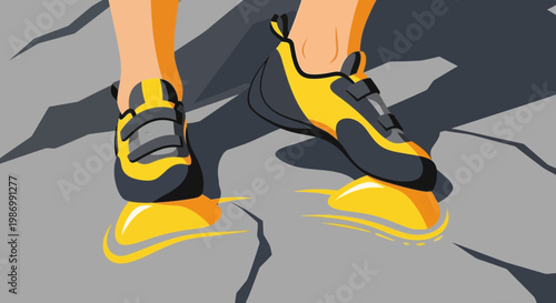 Precision Footwork On Rocky Terrain Extreme Sports Footwear Grip