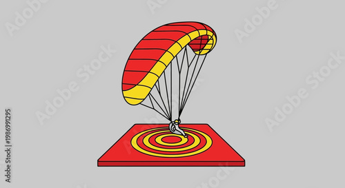 Precision Landing Adventure Skillful Paragliding Sport Flying Activity