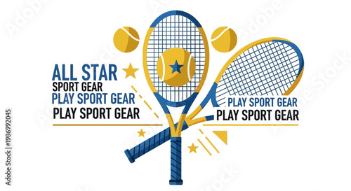 Premium Tennis Gear For All Star Athletes Promotional Design