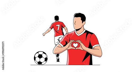 Passionate Soccer Player Expressing Heartfelt Love for the Game