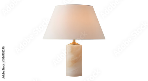 Marble table lamp, modern home decor, beige shade, luxury lighting fixture, interior design element