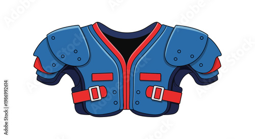 Protective Football Gear Illustration