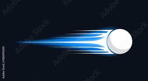 Rapid Velocity Orb With Blazing Blue Streaks Movement Graphic