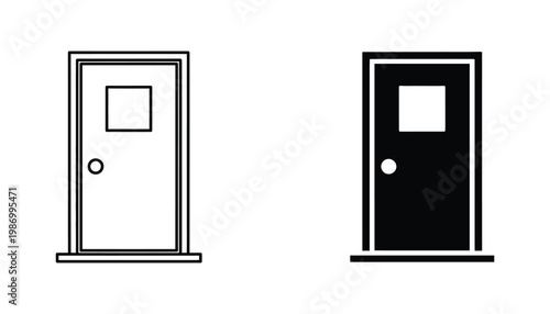 Door Icon Entrance Exit Opportunity Choice Gateway Vector