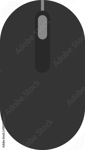 Black wireless mouse illustration