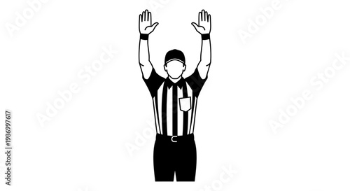 Referee Signaling Victory In A Sporting Competition
