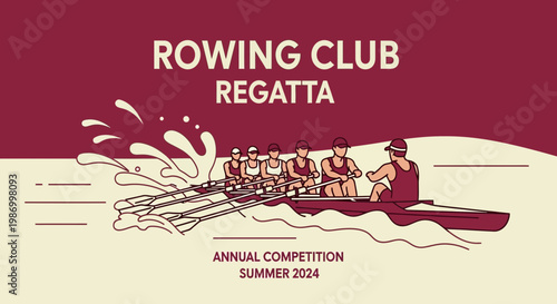 Rowing Club Annual Regatta Summer 2024 Competition Event Banner