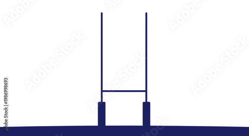 Rugby Goalposts Minimalist Graphic Sport Field Element