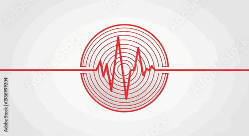 Seismic Wave Energy Pulse Graphic Design