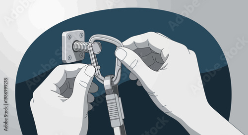 Securing Safety Gear Carabiner Clip Attachment for Adventure and Recreation