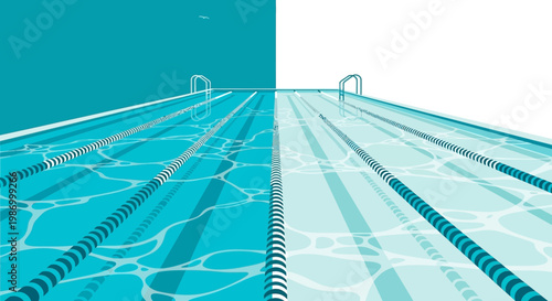 Serene Aquatic Pathways Reflecting Tranquil Sky and Endless Blue Horizon