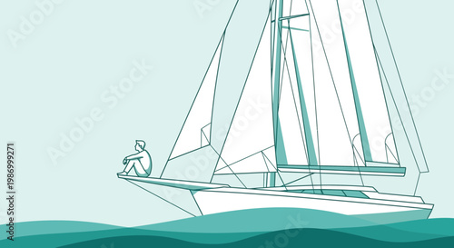 Serene Sailor Contemplating Open Sea Adventures